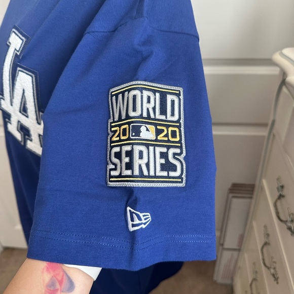 New Era Royal Blue LA Logo Short Sleeve Tee - Picture 4 of 8